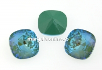 Swarovski, fancy square, Silky Sage DeLite, 10mm - x1