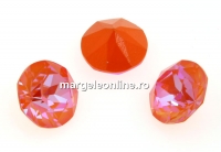 Swarovski, chaton SS29, Orange Glow DeLite, 6mm - x4