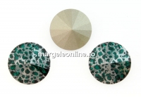 Swarovski, rivoli, emerald silver patina, 12mm - x2