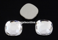 Swarovski, cabochon cushion, crystal, 10mm - x2