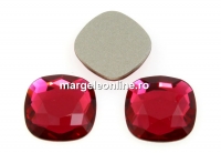 Swarovski, cabochon cushion, scarlet, 7mm - x2