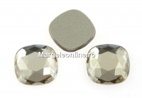 Swarovski, cabochon cushion, silver shade, 10mm - x2