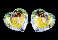 Swarovski, pandantiv inima, aurore boreale, 14.5mm - x1