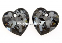 Swarovski, pandantiv inima, silver night, 10.5mm - x2