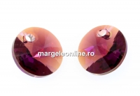 Swarovski, pandantiv rivoli, amethyst shimmer, 6mm - x10