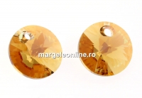 Swarovski, pandantiv rivoli, lt col. topaz shimmer, 6mm - x10