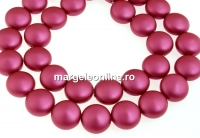 Perle Swarovski disc, mulberry pink pearl, 12mm - x4