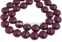Swarovski disk pearls, elderberry pearl, 12mm - x4