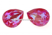 Swarovski, fancy picatura, royal red delite, 18x13mm - x1