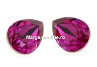 Swarovski, fancy picatura, fuchsia, 14x10mm - x1