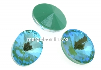 Swarovski, fancy oval, Silky Sage DeLite, 14x10.5mm - x2