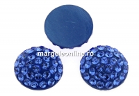 Swarovski, cabochon pave, sapphire, 8mm - x1