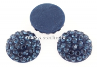 Swarovski, pave cabochon, montana, 6mm - x1