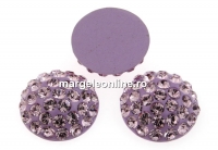 Swarovski, cabochon pave, light amethyst, 6mm - x1