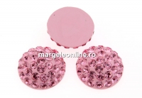 Swarovski, cabochon pave, light rose, 10mm - x1