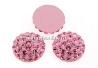 Swarovski, cabochon pave, light rose, 10mm - x1