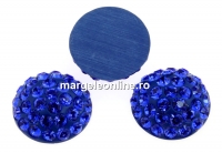 Swarovski, cabochon pave, majestic blue, 6mm - x1