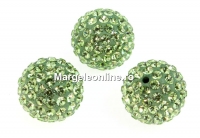Swarovski, pave beads, peridot, 6mm - x1