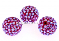Swarovski, margele pave, light siam shimmer, 8mm - x1