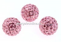 Swarovski, margele pave, light rose, 6mm - x1