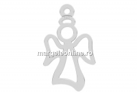 Pendant, angel, 925 silver, 17mm - x1