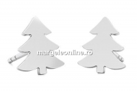 Earrings Christmas tree,  925 silver, - x1pair