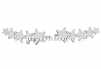 Earrings stars,  925 silver, - x1pair