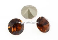 Swarovski, chaton SS34, smoked topaz, 7mm - x2