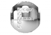 Swarovski, becharmed, litera F cu cristale, 12mm - x1