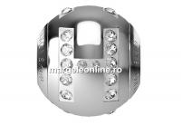 Swarovski, becharmed, litera H cu cristale, 12mm - x1