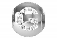 Swarovski, becharmed, litera G cu cristale, 12mm - x1