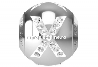 Swarovski, becharmed, litera X cu cristale, 12mm - x1