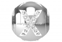Swarovski, becharmed, letter X with crystals, 12mm - x1