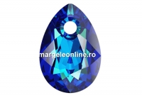 Swarovski, drop pendant, bermuda blue, 11.5mm - x2
