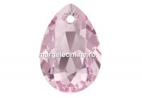 Swarovski, pandantiv picatura, light rose, 9mm - x2