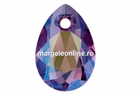 Swarovski, drop pendant, amethyst shimmer, 9mm - x2