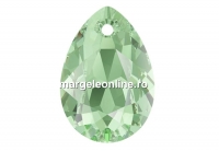 Swarovski, pandantiv picatura, peridot, 9mm - x2