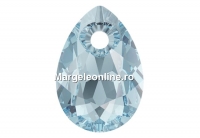 Swarovski, pandantiv picatura, aquamarine, 11.5mm - x2