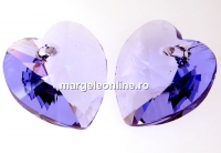 Swarovski, pandantiv inima, provence lavender, 18mm - x1