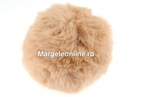 Breloc, maxi puf, beige nude, 9cm - x1