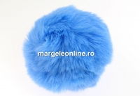 Breloc pentru geanta, maxi puf, bleu ciel, 9cm - x1