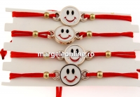 Bratara martisor, smiley, 25x15mm - x4