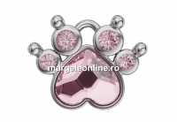 Swarovski, pandantiv Polly Paw, light rose,  10.5mm - x1