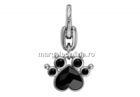 Swarovski, breloc Polly Paw, jet,  19mm - x1