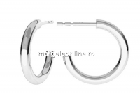 Earring findings, 925 silver, 17mm - x1pair