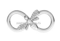 Link, infinity with bee, 925 silver, 16mm - x1