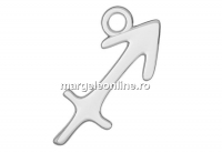 Pendant, sagittarius zodiac,  925 silver, 8x18mm  - x1
