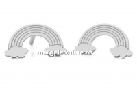 Earring findings rainbow, 925 silver- x1pair