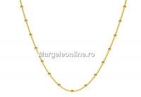 Chain, with balls, gold plated 925 silver, 40cm - x1