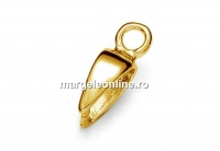 Pendant bail, gold plated 925 silver, 10x5mm - x2